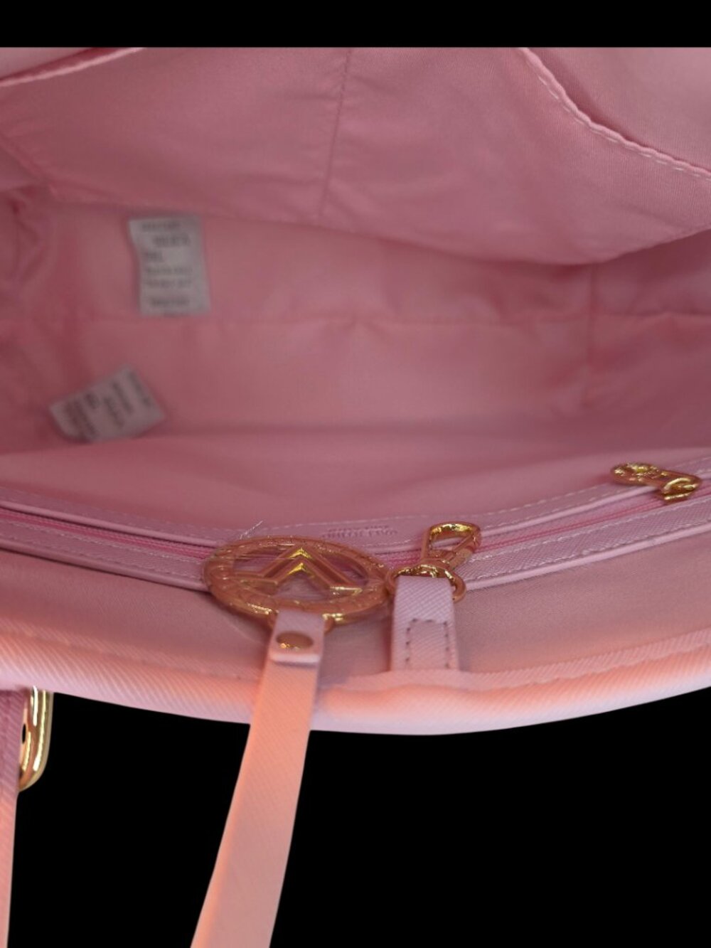 Pink Faux Leather Mid-Sized Tote with Accessory Pouch by Valentino Orlandi  NWT - Picture 4 of 5